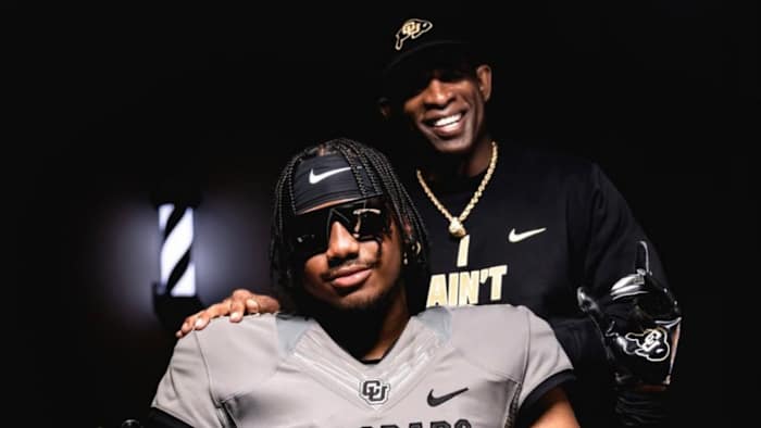 Brandon Davis-Swain in Boulder with Coach Prime